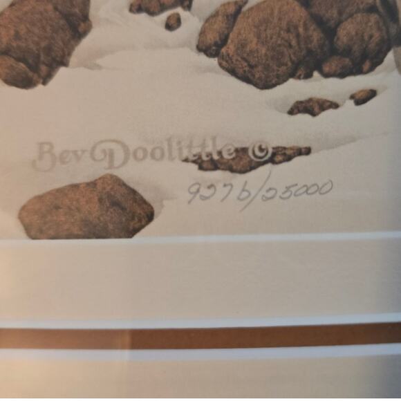Bev Doolittle Hide and Seek Cameo Print "B" Limited Edition 927b/25000 - Picture 6 of 6